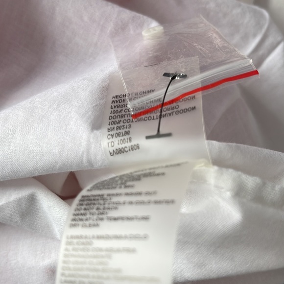 Tristan White cotton with red eyelets A-line dress NWT - Picture 9 of 9